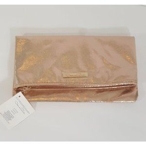 Oscar De Le Renta Shimmery Rose Gold Clutch